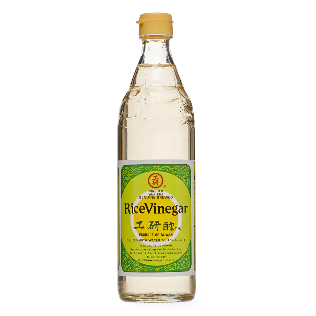 Kjøp Kong Yen Rice Vinegar (4.5 Acidity), 600ml på nett - Fodda.no Asiatiske nettbutikk