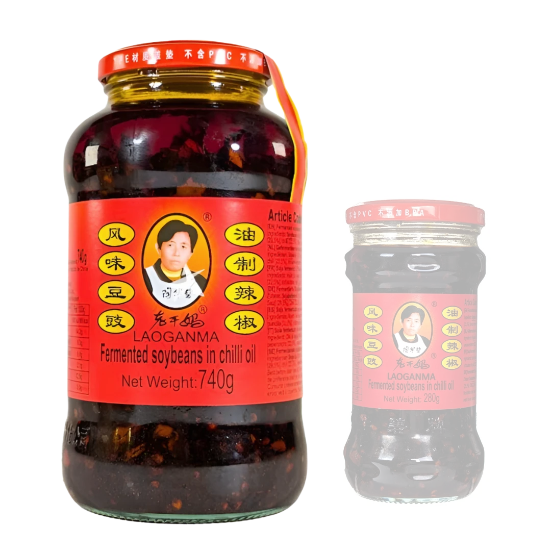 Kjøp Lao Gan Ma Fermented Soybeans In Chilli Oil 740g på nett - Fodda.no Asiatiske nettbutikk