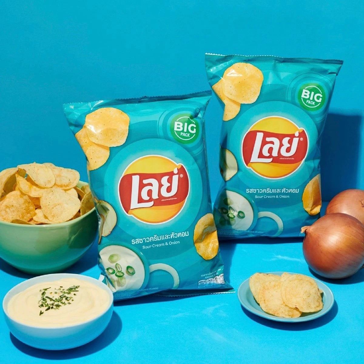 Kjøp Lay's Classic Potato Chips Sour Cream & Onion, 6x48g på nett - Fodda.no Asiatiske nettbutikk