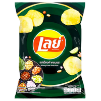 Kjøp Lay’s Flat Potato Chips Mieng Kam Krob Ros Flavor, 48g på nett - Fodda.no Asiatiske nettbutikk