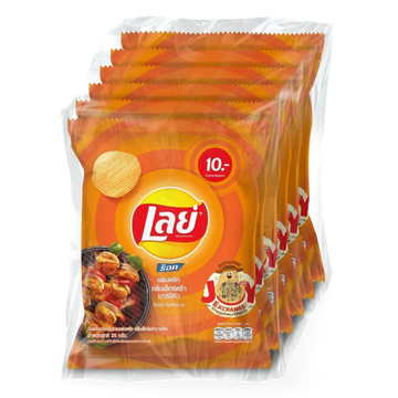 Kjøp Lay’s Rock Potato Chips Extra BBQ Flavor, 6x48g på nett - Fodda.no Asiatiske nettbutikk