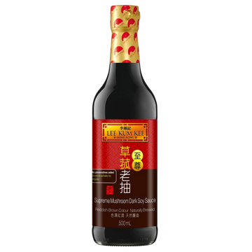 Kjøp Lee Kum Kee Supreme Mushroom Dark Soy Sauce, 500ml på nett - Fodda.no Asiatiske nettbutikk