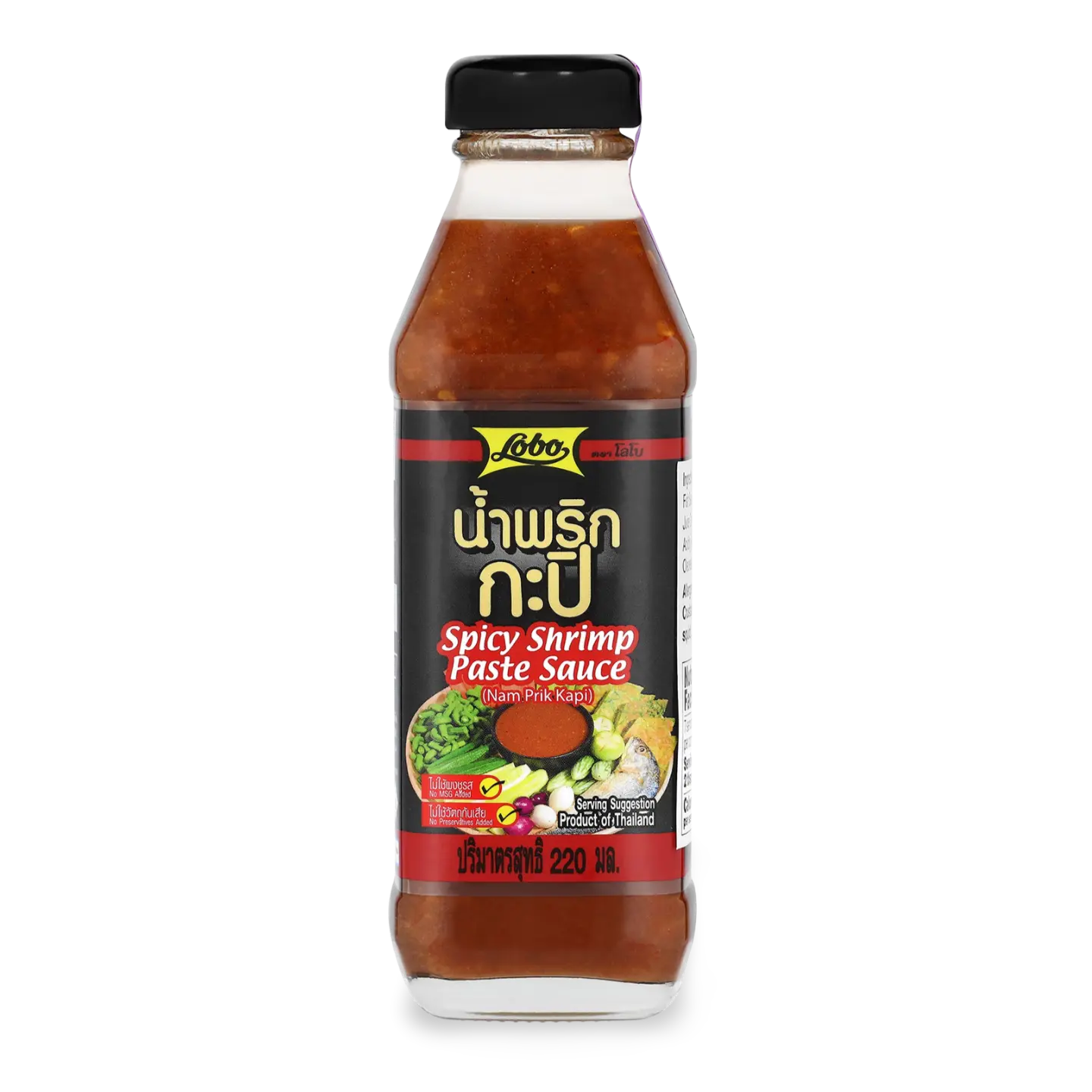 Kjøp Lobo Spicy Shrimp Paste Sauce (Nam Prik Kapi), 220ml på nett - Fodda.no Asiatiske nettbutikk