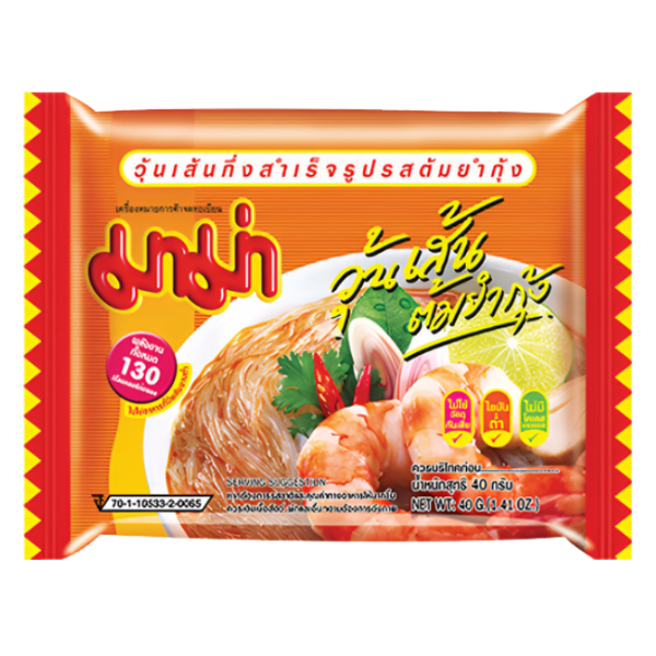 Kjøp MAMA Instant Bean Vermicelli Tom Yum Flavour, 30x40g på nett - Fodda.no Asiatiske nettbutikk