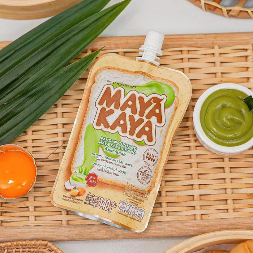 Kjøp Maya Kaya Pandan Custard (Squeeze Pouch), 140g på nett - Fodda.no Asiatiske nettbutikk