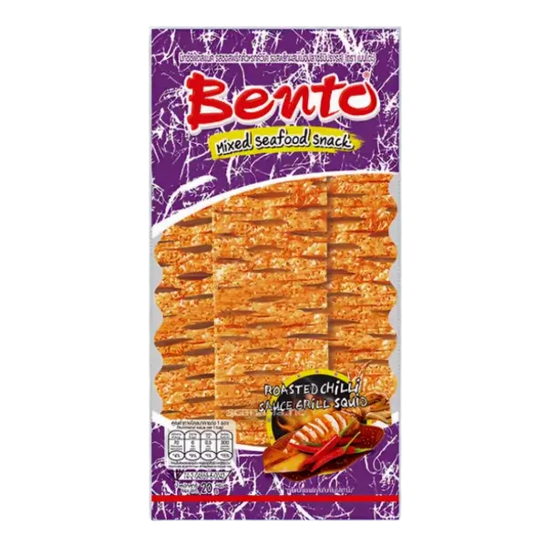 Kjøp Mixed Seafood Snack Roasted Chilli & Grill (Purple) - Bento, 20g på nett - Fodda.no Asiatiske nettbutikk