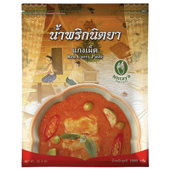 Kjøp Nittaya Red Curry Paste, 1kg (Copy) på nett - Fodda.no Asiatiske nettbutikk