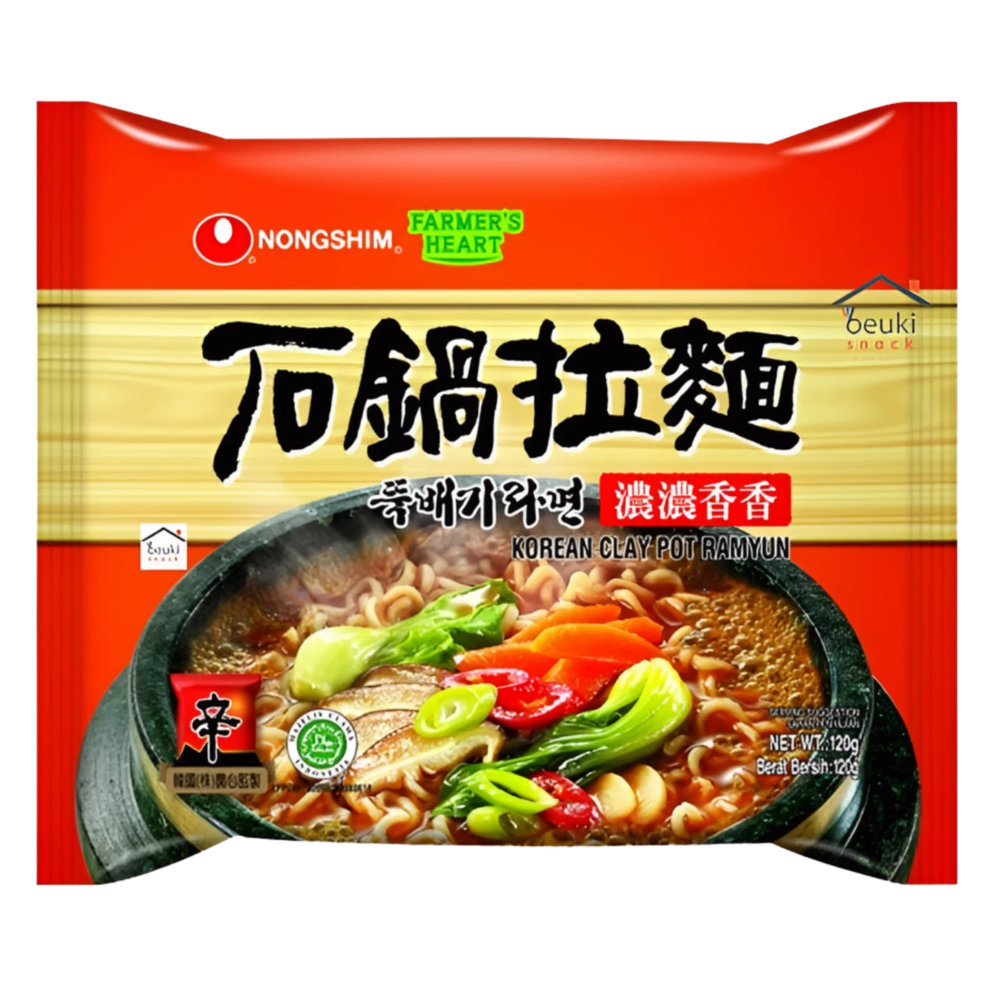 Kjøp Nongshim Korean Clay Pot Ramyun, 5x120g på nett - Fodda.no Asiatiske nettbutikk