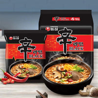 Kjøp Nongshim Shin Black Premium Ramyun Multipack, 4x130g på nett - Fodda.no Asiatiske nettbutikk