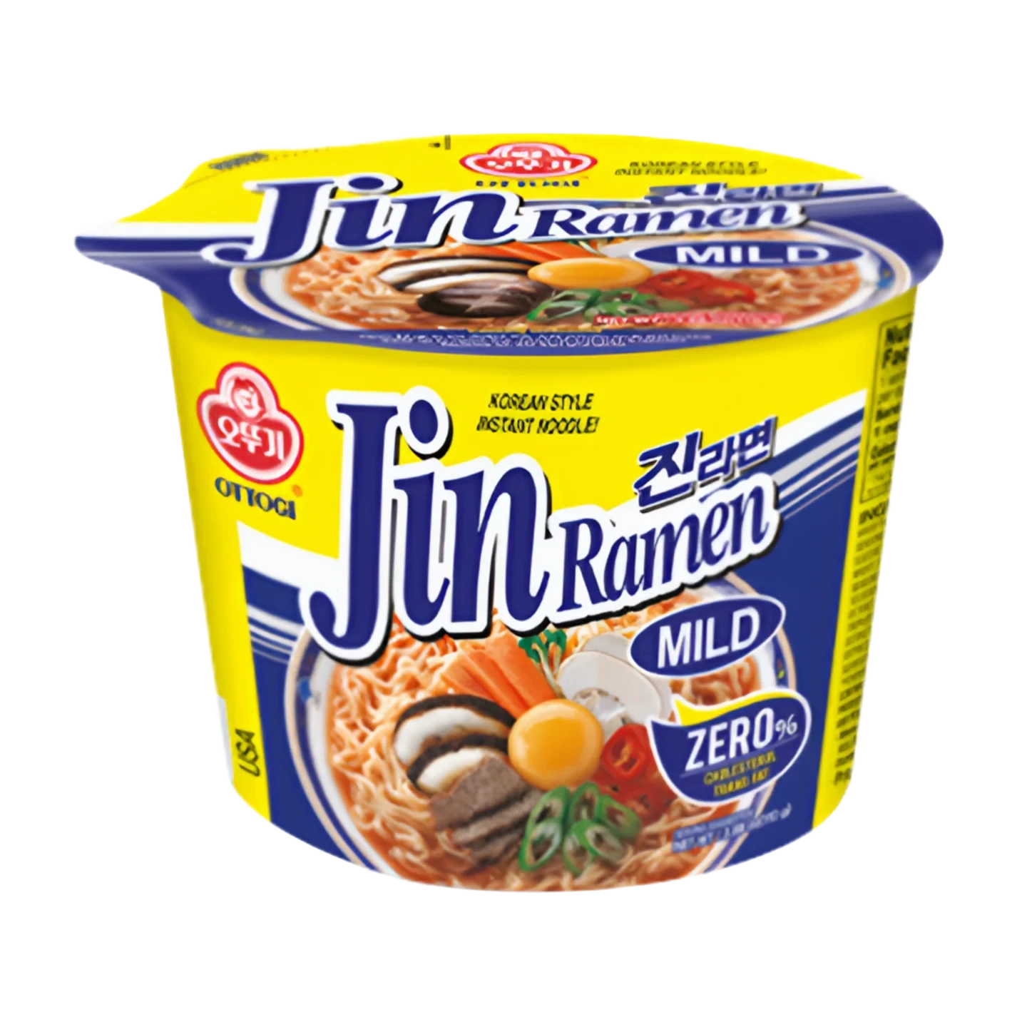 Kjøp Ottogi Jin Ramen Instant Noodle Mild Bowl, 6x110g på nett - Fodda.no Asiatiske nettbutikk