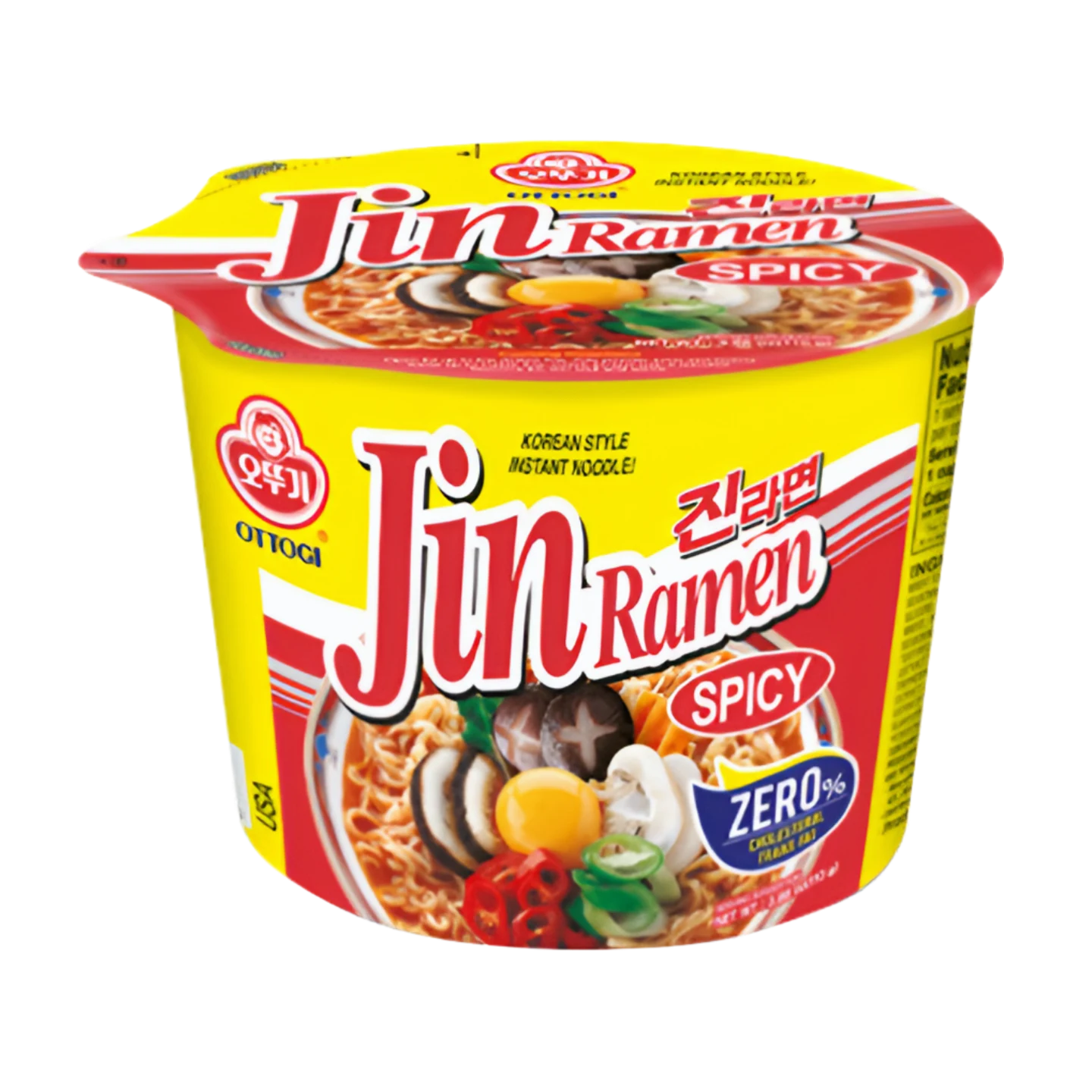 Kjøp Ottogi Jin Ramen Spicy Instant Noodle Bowl, 6x110g på nett - Fodda.no Asiatiske nettbutikk