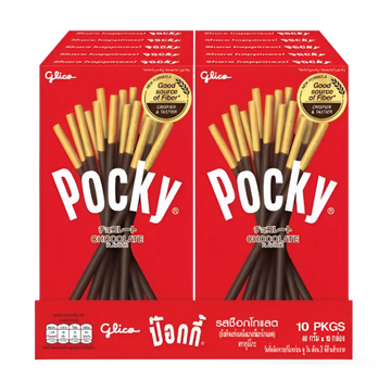 Kjøp Pocky Chocolate Flavour Biscuit Sticks, 10x43g på nett - Fodda.no Asiatiske nettbutikk