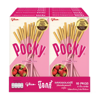 Kjøp Pocky Strawberry Flavour Biscuit Sticks, 10x43g på nett - Fodda.no Asiatiske nettbutikk