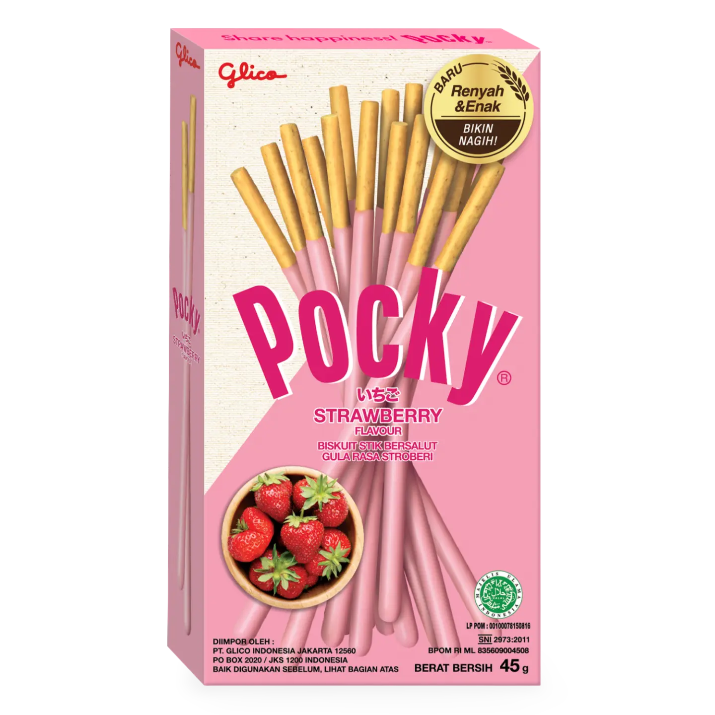 Kjøp Pocky Strawberry Flavour Biscuit Sticks, 10x43g på nett - Fodda.no Asiatiske nettbutikk