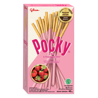 Kjøp Pocky Strawberry Flavour Biscuit Sticks, 10x43g på nett - Fodda.no Asiatiske nettbutikk