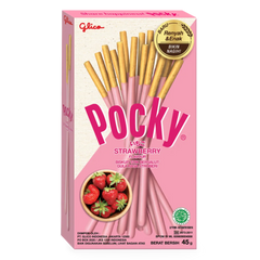 Kjøp Pocky Strawberry Flavour Biscuit Sticks, 10x43g på nett - Fodda.no Asiatiske nettbutikk