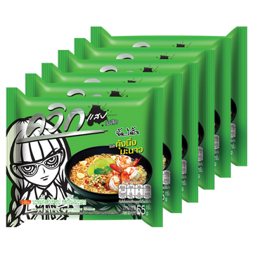 Kjøp Quick Instant Noodles - Hot and Spicy Shrimp Flavour, 6x55g på nett - Fodda.no Asiatiske nettbutikk