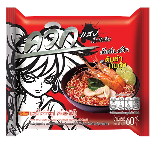 Kjøp Quick Instant Noodles - Tom Yum Mun Goong Flavour, 60g på nett - Fodda.no Asiatiske nettbutikk