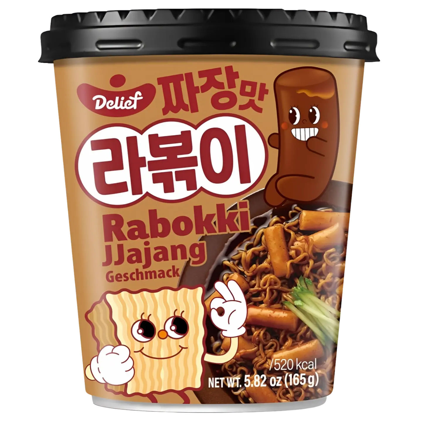 Kjøp Rabokki Jjajang Flavour Cup - Delief, 165g på nett - Fodda.no Asiatiske nettbutikk