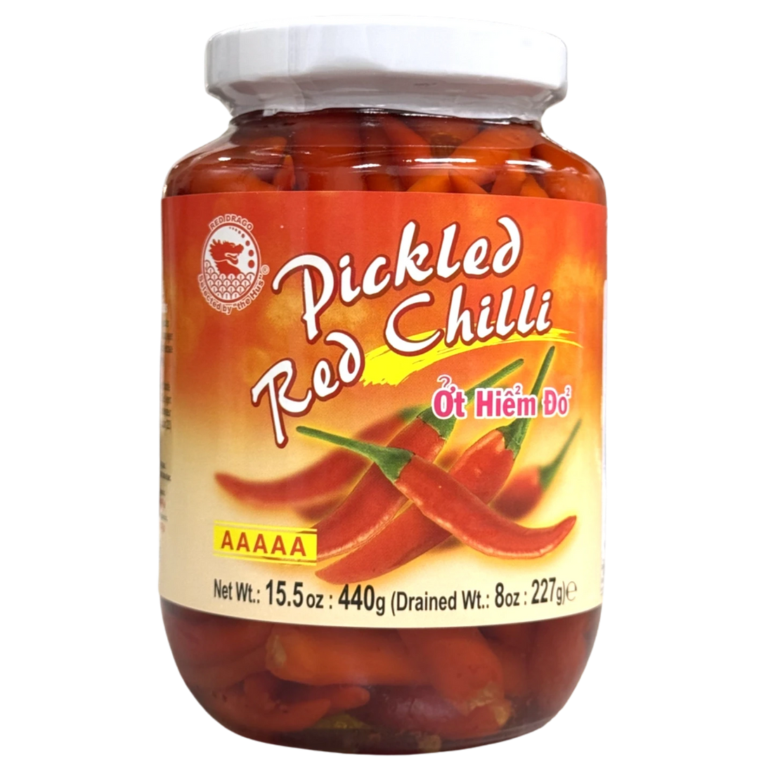 Kjøp Red Drago Pickled Red Chilli, 440g på nett - Fodda.no Asiatiske nettbutikk