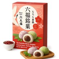 Kjøp Six Fortune Mochi Delights Assorted Flavours (Red Bean, Matcha, Taro), 180g på nett - Fodda.no Asiatiske nettbutikk