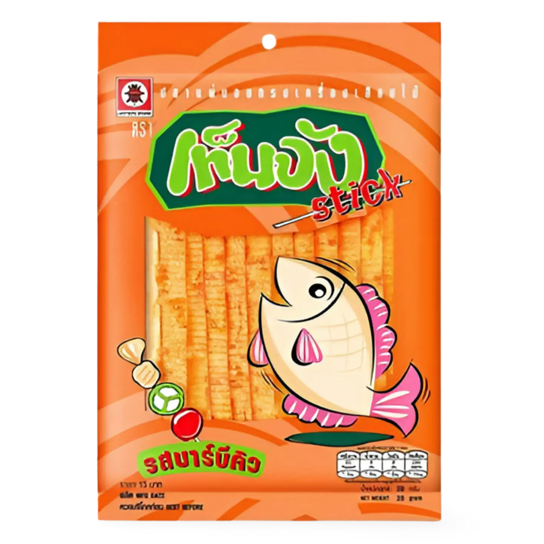 Kjøp Ten Jang Stick BBQ Flavour Seasoned Baked Fish Stick, 35g på nett - Fodda.no Asiatiske nettbutikk