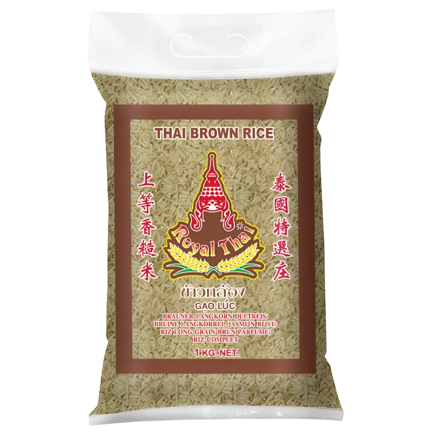 Kjøp Thai Brown Rice - Royal Thai, 1kg på nett - Fodda.no Asiatiske nettbutikk