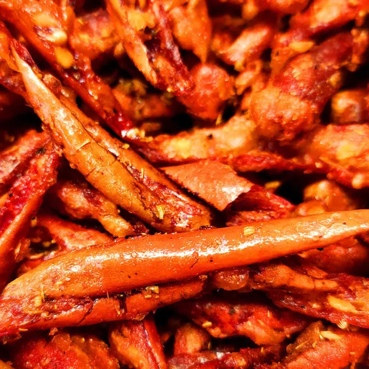 Kjøp Thai Fried Crispy Chili Snacks Original Flavour (Not Spicy) - Mae E Pim, 100g på nett - Fodda.no Asiatiske nettbutikk