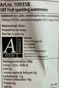 Kjøp Watermelon Sparkling - OKF, 500ml på nett - Fodda.no Asiatiske nettbutikk