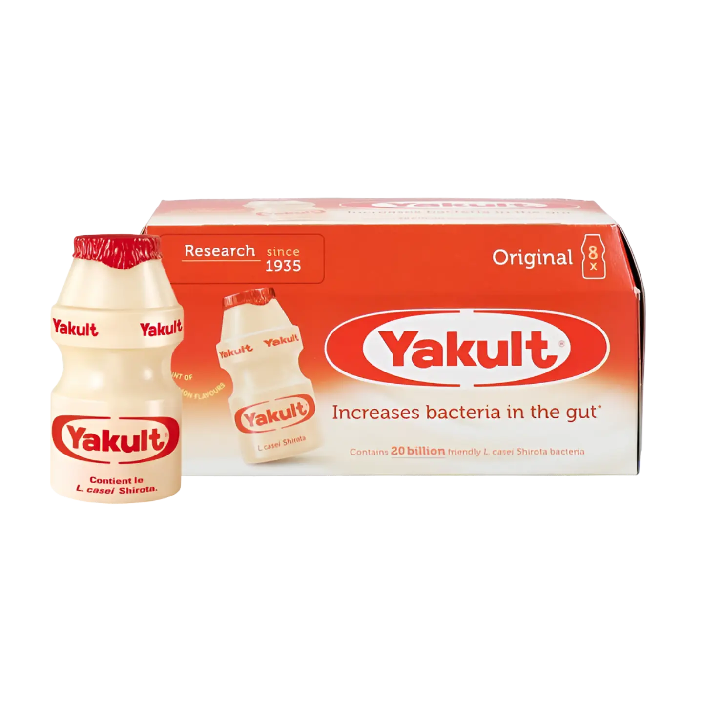 Kjøp Yakult Yogurt Milk Original, 8x65ml (520ml) på nett - Fodda.no Asiatiske nettbutikk