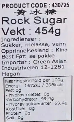 Kjøp Yellow Rock Sugar - Fung Shing, 454g på nett - Fodda.no Asiatiske nettbutikk