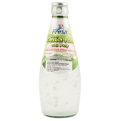 Kjøp Young Coconut Drink with Pulp - V-Fresh, 290ml på nett - Fodda.no Asiatiske nettbutikk