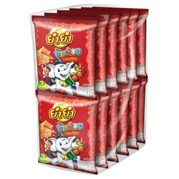 Kjøp YumYum Changnoi BBQ Flavour Noodle Snack, 12x20g (240g) på nett - Fodda.no Asiatiske nettbutikk