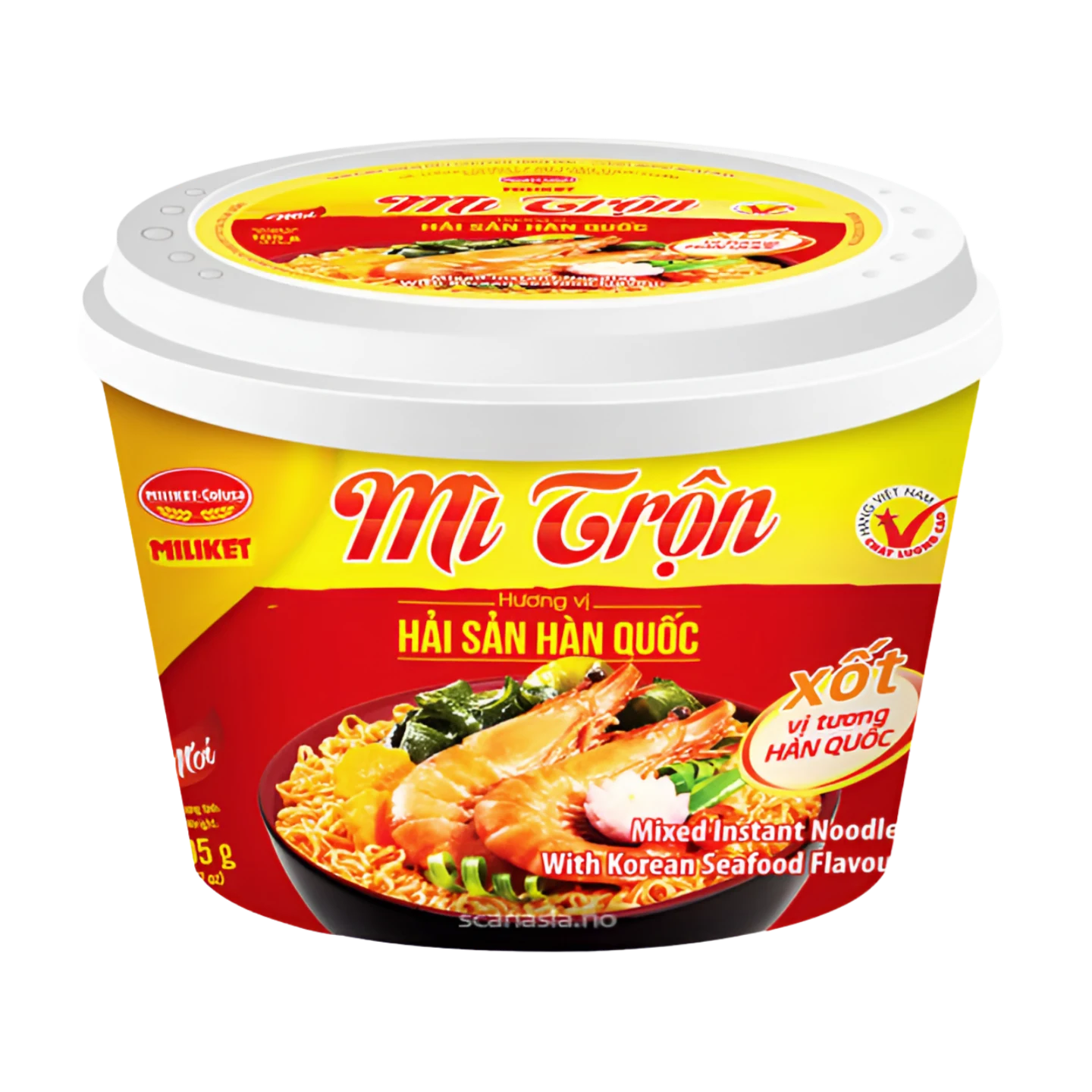 Kjøp Mixed Instant Noodles Bowl with Korean Seafood Flavor - Miliket, 105g - Fodda.no Asiatisk Nettbutikk - Rask levering i hele Norge