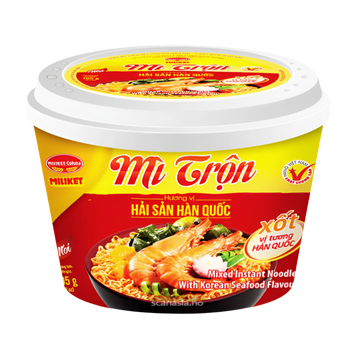 Kjøp Mixed Instant Noodles Bowl with Korean Seafood Flavor - Miliket, 105g - Fodda.no Asiatisk Nettbutikk - Rask levering i hele Norge