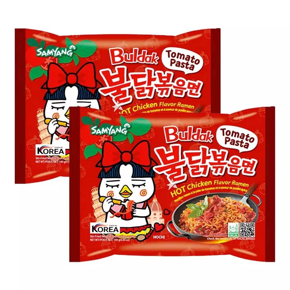 Kjøp Samyang Buldak Hot Chicken Ramen Tomato Pasta, 2x145g -  Fodda.no.