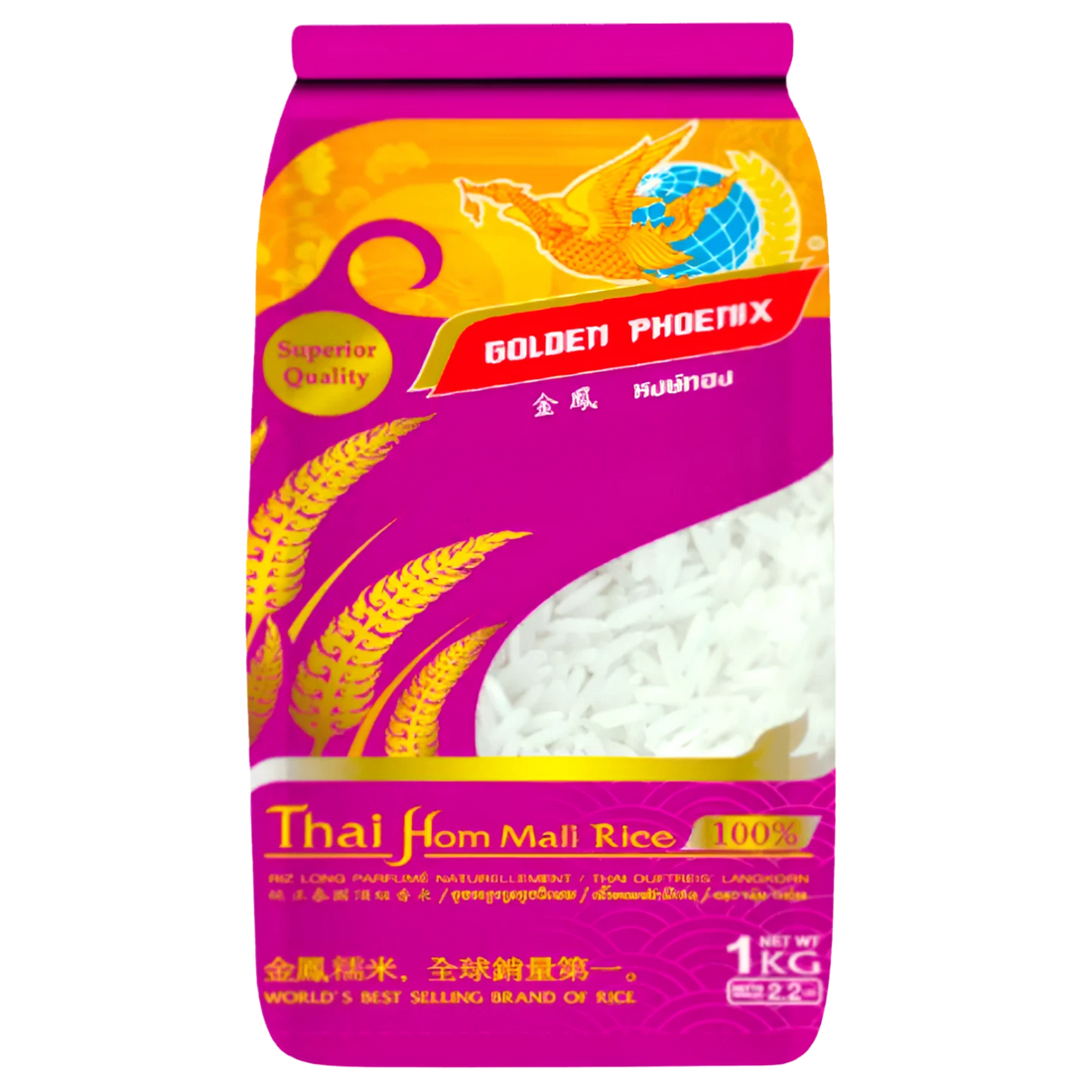 Kjøp Thai Hom Mali Rice (Jasmine rice) - Golden Phoenix, 1kg - Fodda.no Asiatisk Nettbutikk - Rask levering i hele Norge