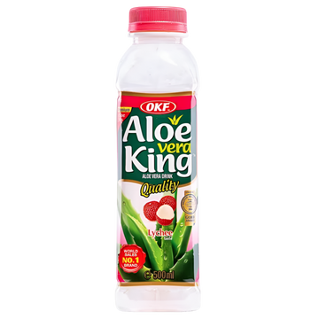 Kjøp OKF Premium Aloe Vera Drink Lychee Taste, 500ml på nett - Fodda.no Asiatisk Nettbutikk - Rask levering i hele Norge