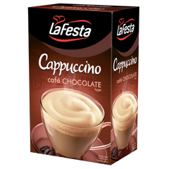 Kjøp LaFesta Cappuccino Café Chocolate Instant Drink 10-Sachets, 125g på nett - Fodda.no Asiatisk Nettbutikk - Rask levering i hele Norge