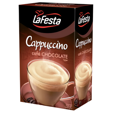 Kjøp LaFesta Cappuccino Café Chocolate Instant Drink 10-Sachets, 125g på nett - Fodda.no Asiatisk Nettbutikk - Rask levering i hele Norge