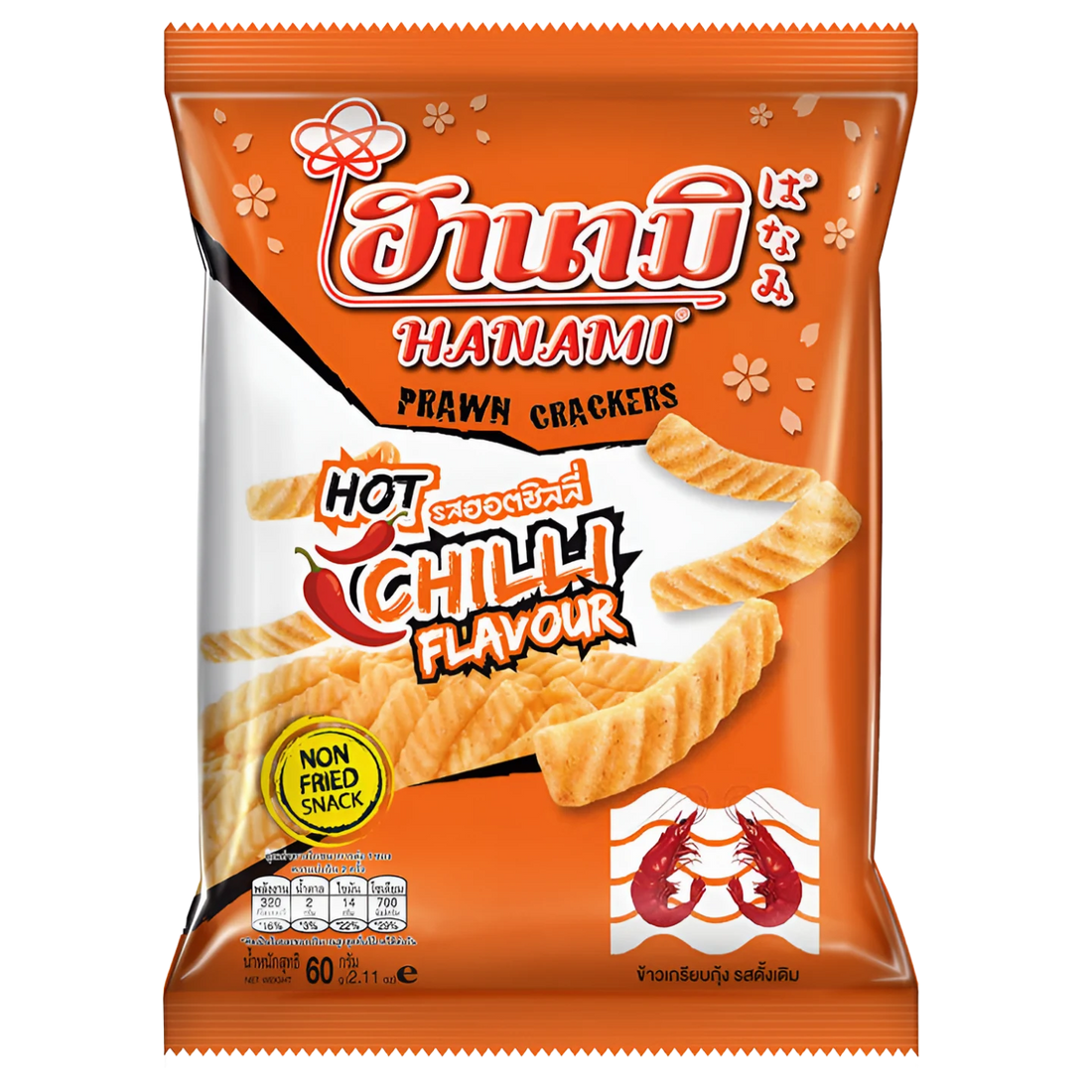 Kjøp Prawn Cracker Hot Chilli Flavour - Hanami, 52g - Fodda.no Asiatisk Nettbutikk - Rask levering i hele Norge