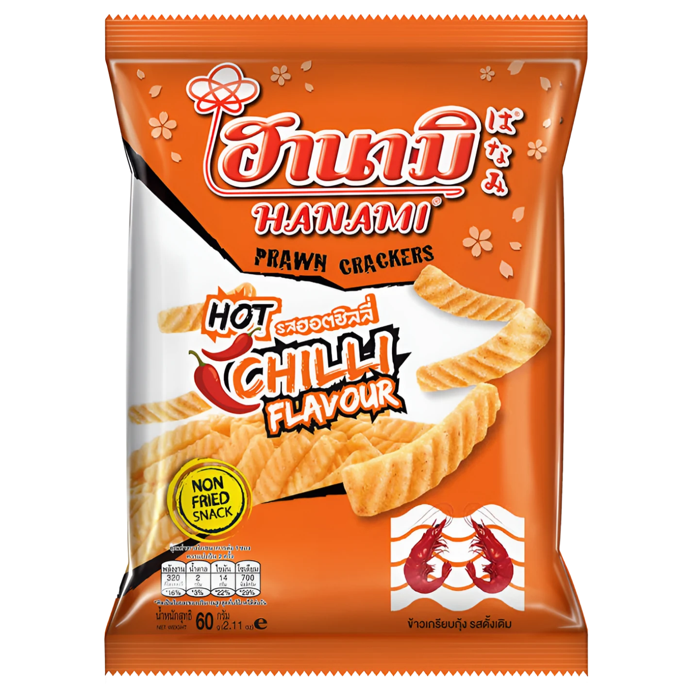 Kjøp Prawn Cracker Hot Chilli Flavour - Hanami, 52g - Fodda.no Asiatisk Nettbutikk - Rask levering i hele Norge