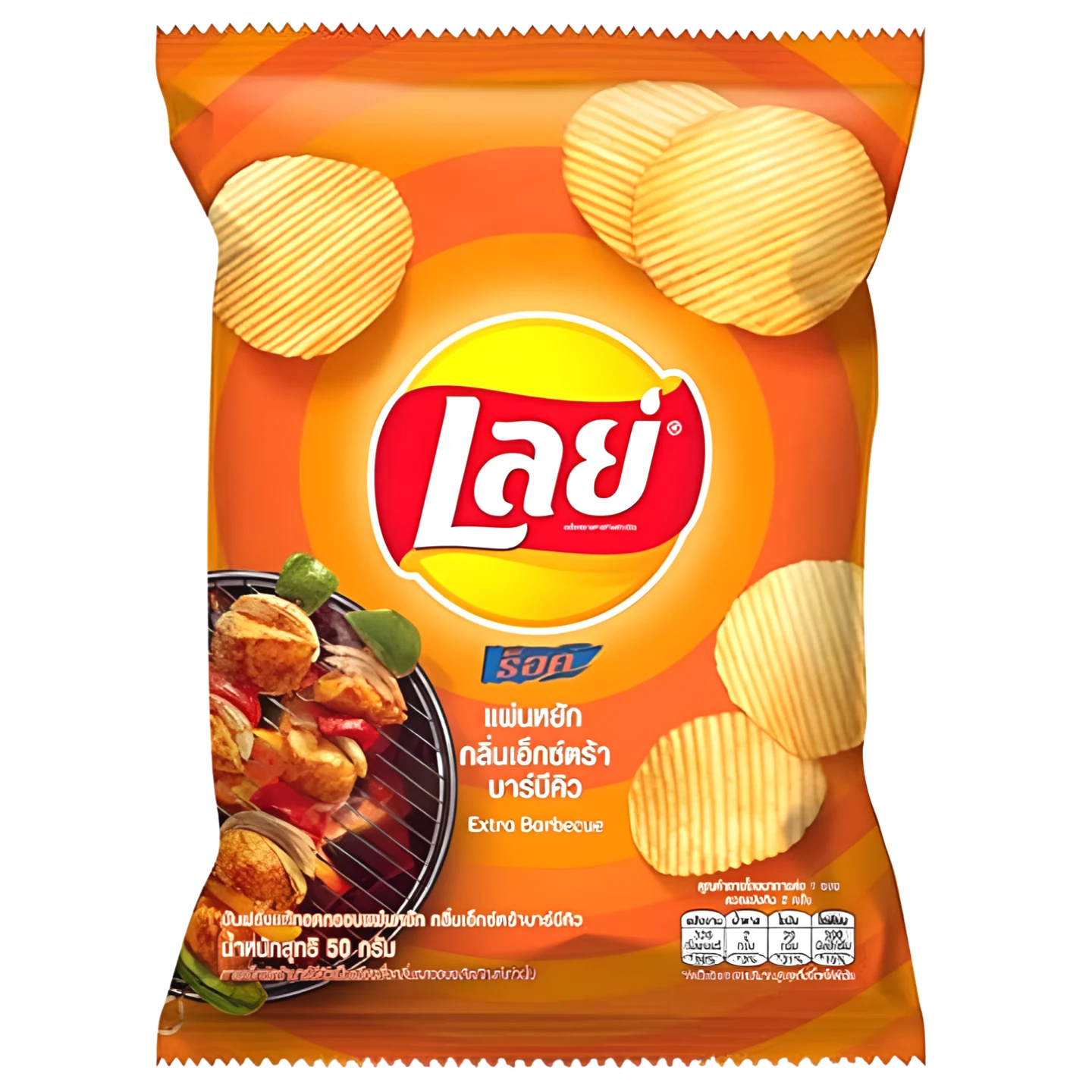 Kjøp Lay’s Rock Potato Chips Extra BBQ Flavor, 48g - Fodda.no Asiatisk Nettbutikk - Rask levering i hele Norge