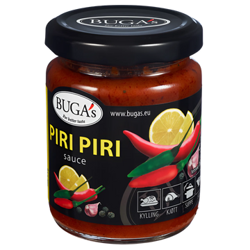 Kjøp Piri Piri Sauce - Buga’s, 160g - Fodda.no Asiatisk Nettbutikk - Rask levering i hele Norge