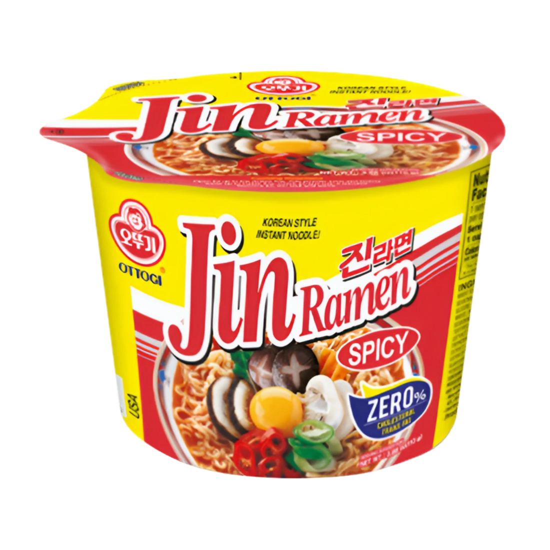 Kjøp Instant Noodle Jin Ramen Spicy Bowl - Ottogi, 110g - Fodda.no Asiatisk Nettbutikk - Rask levering i hele Norge