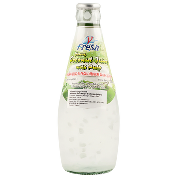 Kjøp Young Coconut Drink with Pulp - V-Fresh, 290ml - Fodda.no Asiatisk Nettbutikk - Rask levering i hele Norge