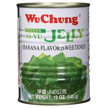 Kjøp WuChung Green Ai-Yu Jelly (Banana flavor) Sweetened, 540g på nett - Fodda.no Asiatisk Nettbutikk - Rask levering i hele Norge