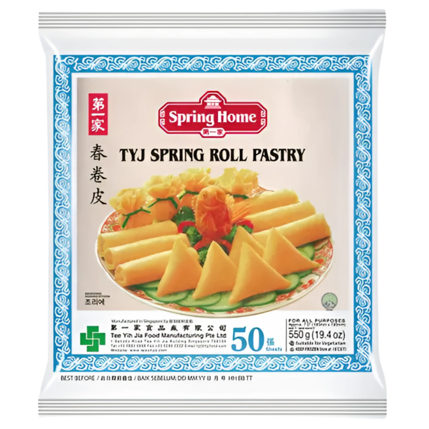 Kjøp TYJ Spring Roll Pastry - Spring Home, 550g - Fodda.no Asiatisk Nettbutikk - Rask levering i hele Norge