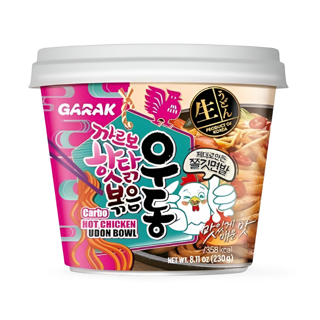 Garak Carbo Hot Chicken Udon Big Bowl, 230g