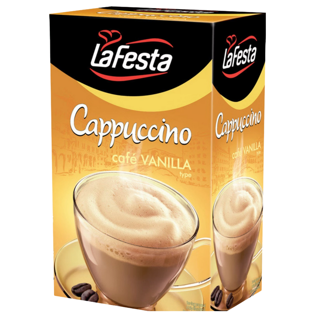 Kjøp LaFesta Cappuccino Café Vanilla Instant Drink 10-Sachets, 125g på nett - Fodda.no Asiatisk Nettbutikk - Rask levering i hele Norge